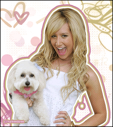 ashley tisdale and her dog