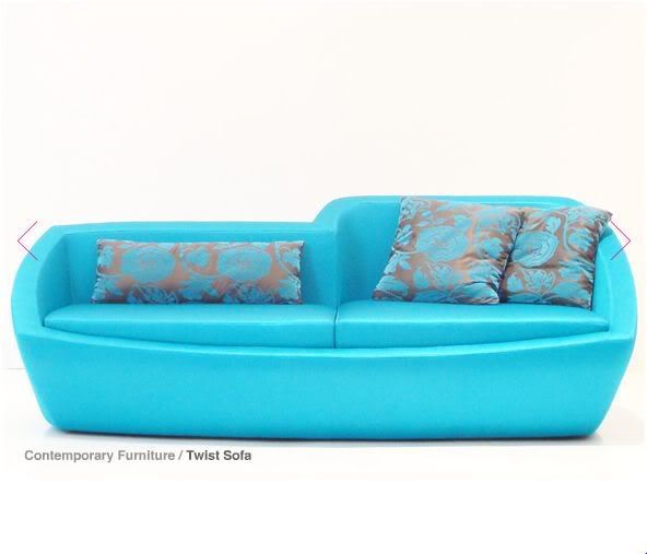 comfy red sofa