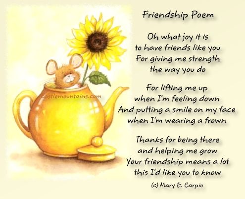 friendship poems for girls. friendship poems