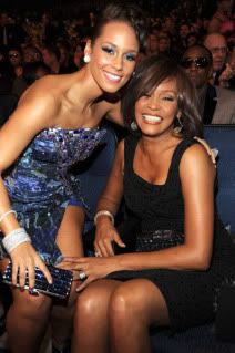 AKeys and Whitney Houston at the 2009 AMA