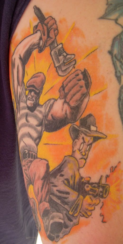 Rate this tattoo. I'm serving up monkey wrench soup, who wants a bowl?