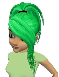 green pony tail