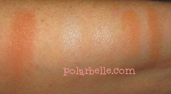 Nars Liberte' blush Nars Ramatuelle Eyeshadow Trio Swatches