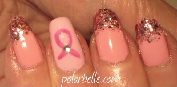Fight Like A Girl, Breast Cancer, Nail Art, nail polish, BCA manicure
