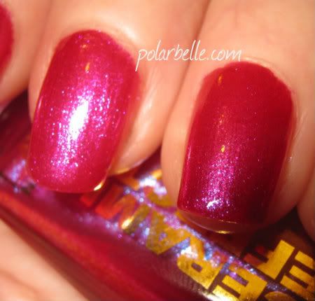 Layla nail polish, Color Changing Cherry, CE-65, swatch