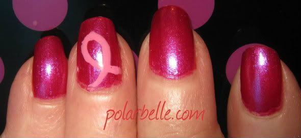 Layla Cosmetics, nail polish, Ceramic Effects, Breast Cancer manicure, Color Changing Cherry,