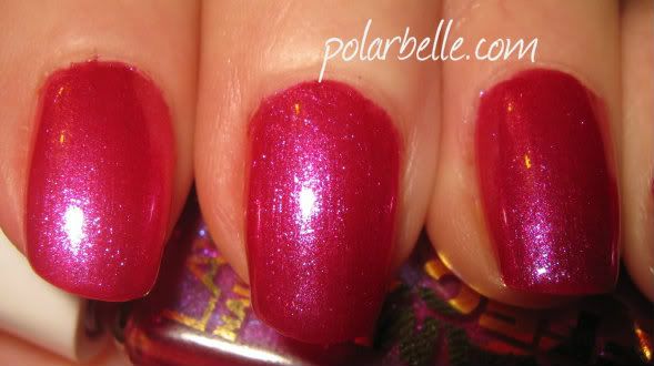 Layla Cosmetics, nail polish, CE-65, Color changing Cherry, swatches