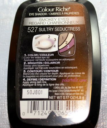 Loreal Sultry Seductress Colour Riche Eye Shadow quad