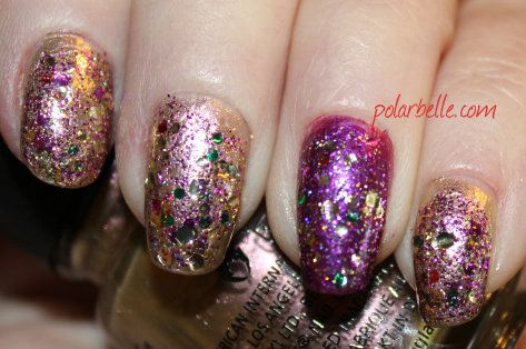 Mardi_Gras_Manicure, nail art, nail polish, Sation, China Glaze, OPI