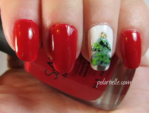 Sation I Love Yule nail polish, Christmas Holiday nail art