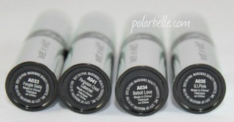 WetNWild Fergie Lipsticks