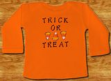 Trick or Treat! Candy Corn Lap Shoulder Tee Shirt