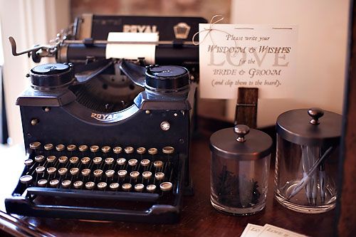 wedding typewriter