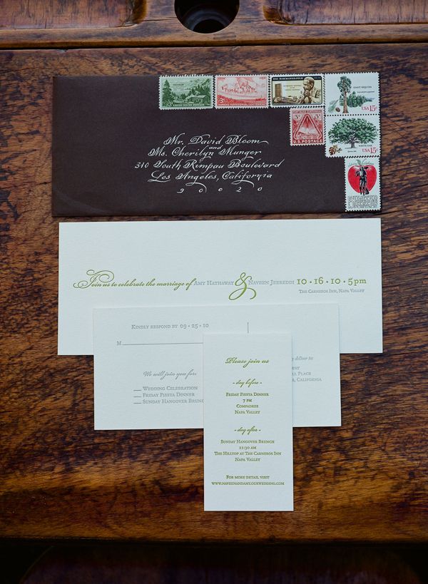 wedding invitation vintage stamps