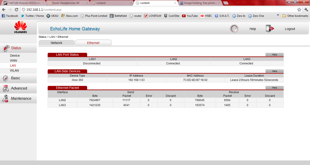 TalkTalk Huawei HG532 router need help setting everything up without