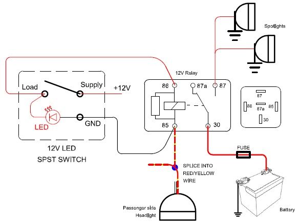 NewHilux.net • View topic - Spotlight wiring..