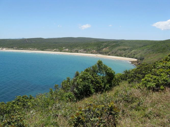Five Rocks Headland and Beach Looking down to the start of Nine Mile Beach, jutting up to Stockyard Point.