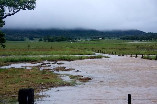 Flooding on corner of Woodbury and Bungundarra Roads