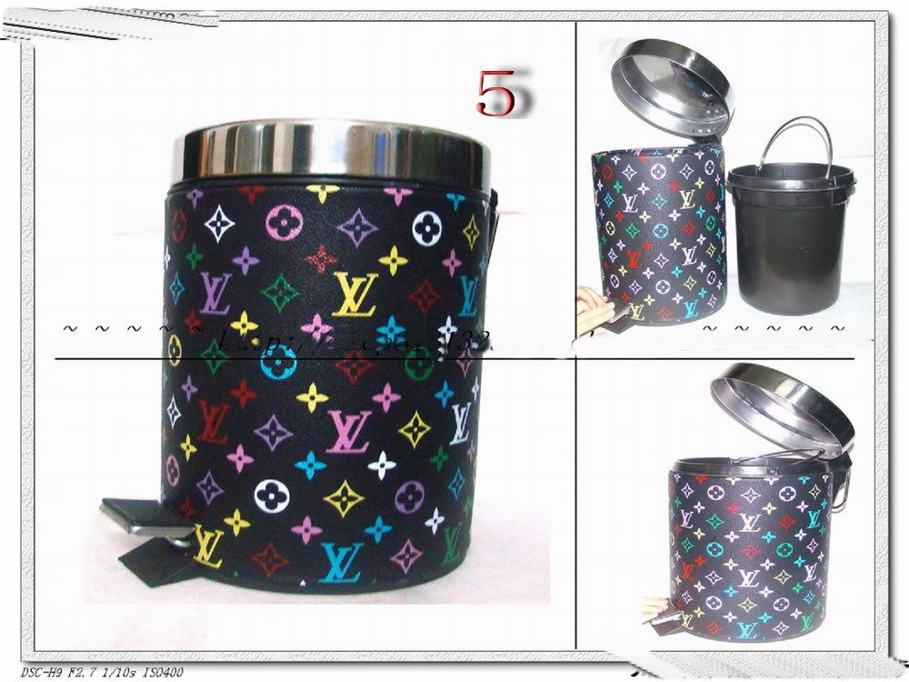 LOUIS VUITTON stainless steel trash can automatically