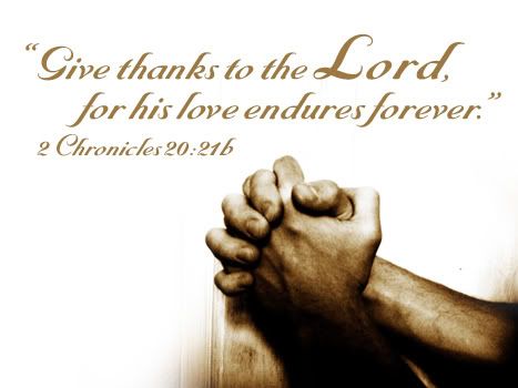 Give Him thanks for all things