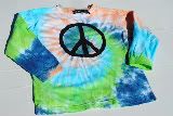 *upcycled* size 6-7  , Peace sign shirt