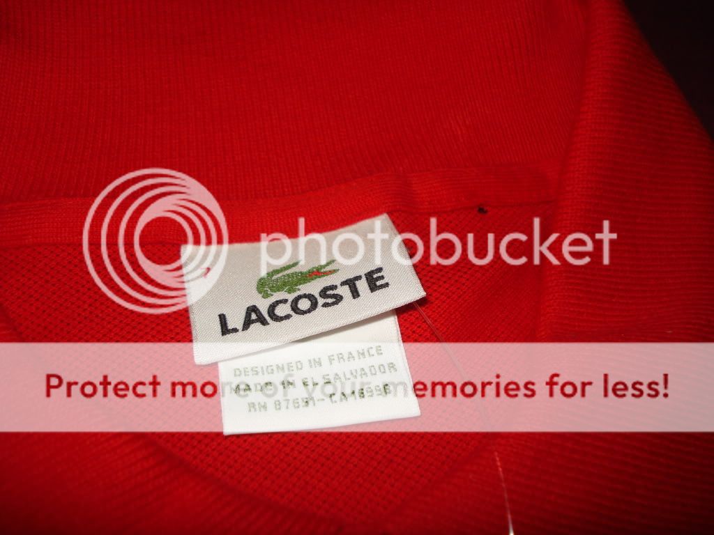 Lacoste Polo Classic Pique Shirt RED Size 7 Extra Large NEW  