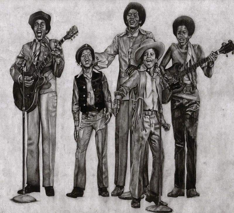 The Jackson 5 - Graphite Drawing By Isaac Vincinso Cropp III Photo by ...