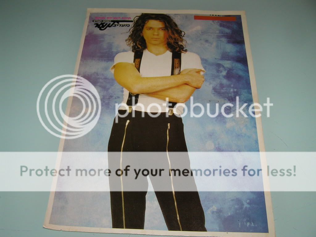 MICHAEL HUTCHENCE INXS 1980s ISRAEL MAGAZINE POSTER  