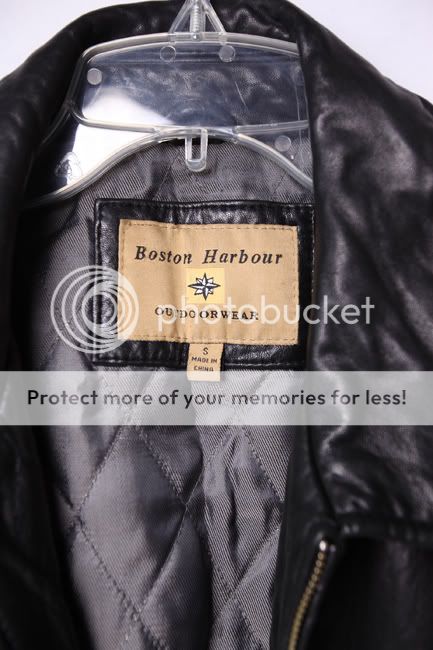 BOSTON HARBOUR OUTDOORWEAR SIZE S LEATHER JACKET  